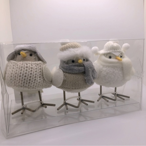 2023 Featherly Friends: Flock of 3 mini birds in neutrals (Wondershop Target) - Picture 2 of 5